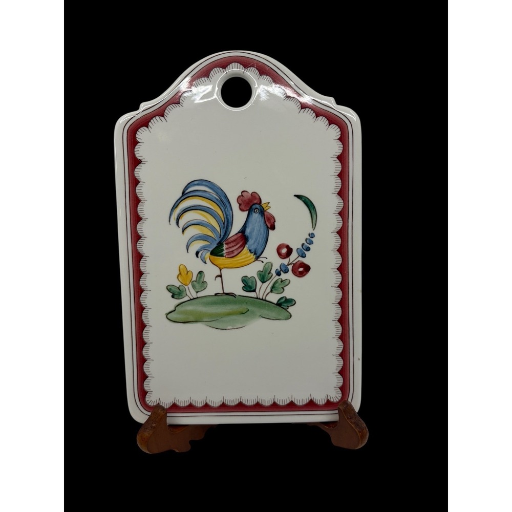 Villeroy & Boch Jardin D'Alsace Fleur Rooster Porcelain Cheese/Cracker Board